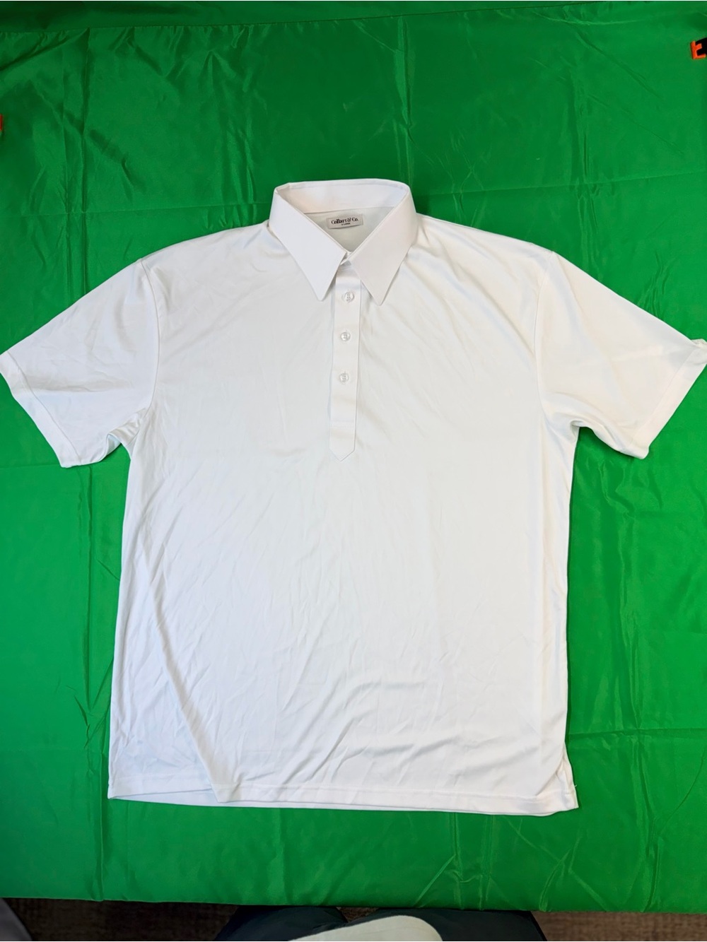 Collars & Co men’s White Short-Sleeve Polo Shirt - brand new without tags